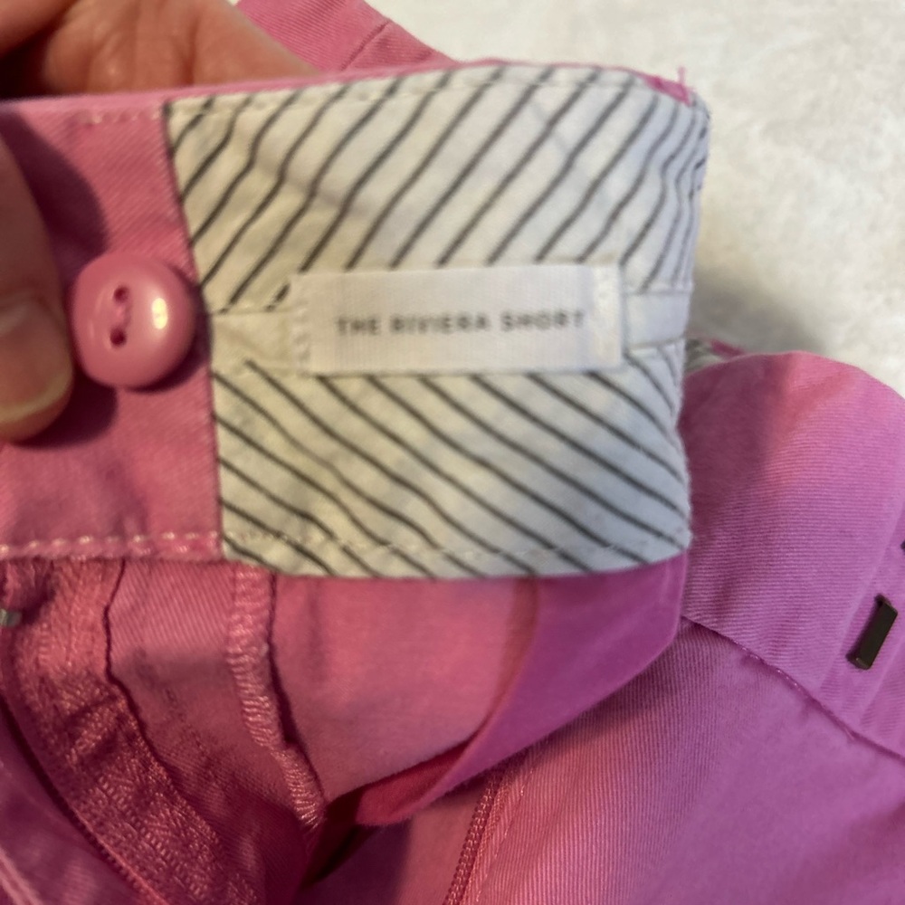 LOFT Pink Chino Shorts Mid Rise Flat Front Casual Summer 4 - Picture 5 of 9